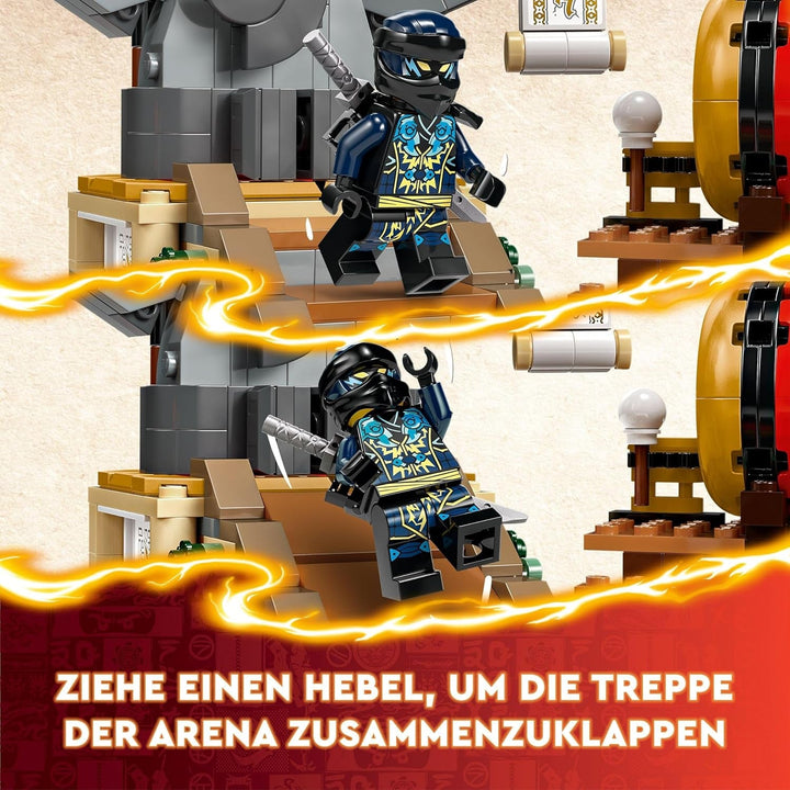 Jucărie LEGO NINJAGO Tournament Arena Adventure pentru copii, set de joacă Ninja cu 6 minifigurine, set de construcție de colecție, cadou de ziua de naștere pentru băieți și fete de la 7 ani 71818