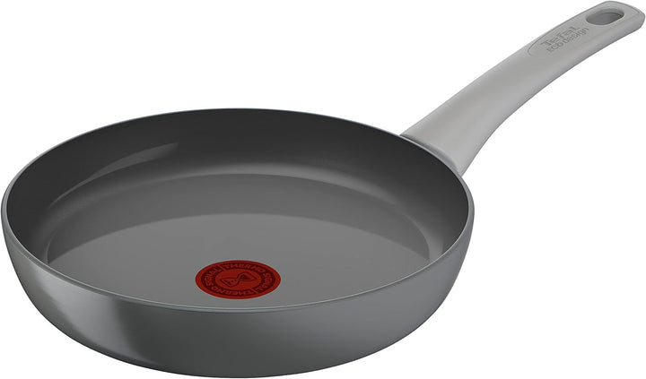 Tefal C42706 Renew on Bratpfanne 28 Cm | Keramikversiegelung | Umweltfreundlich Recycelt | Thermo-Signal Für Alle Herdarten Induktion | Unbedenklich | Grau