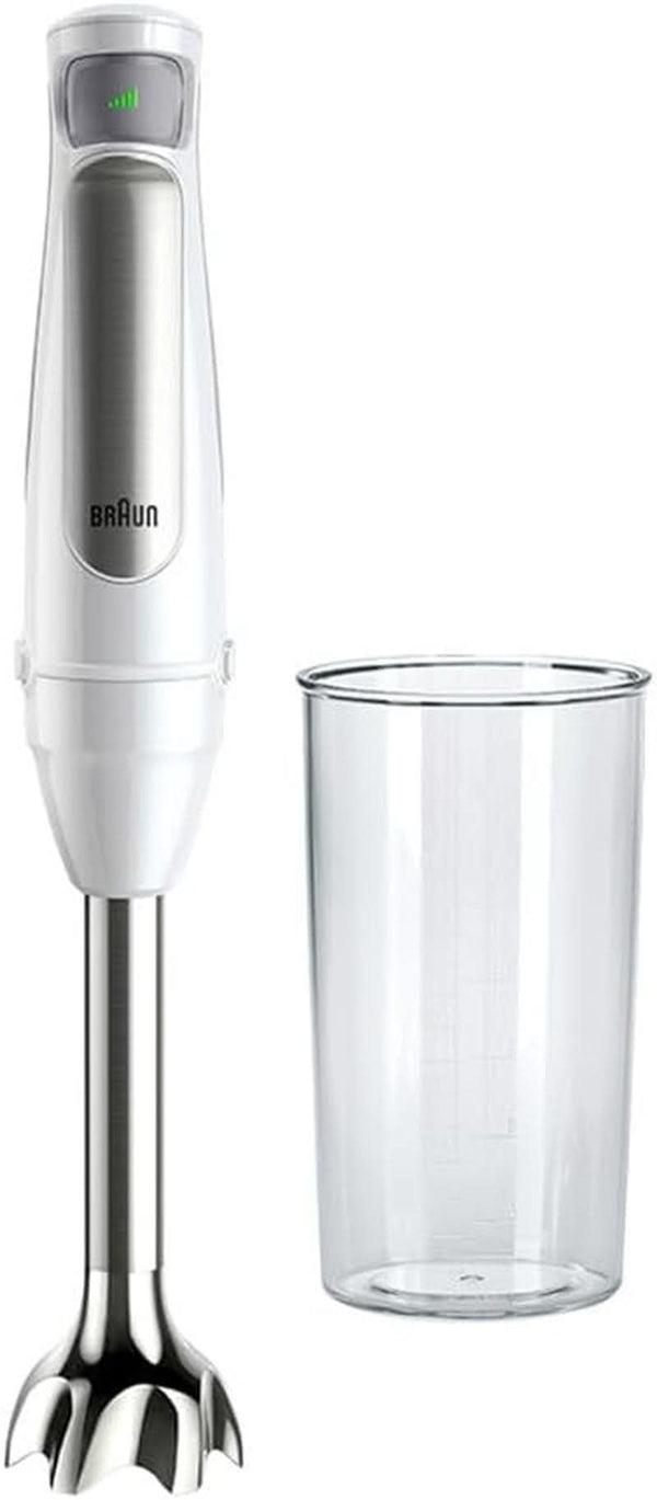 Braun Household Hogar Multiquick 7 Armmixer, Spritzschutz-Technologie, Spülmaschinenfest, Bpa-Freier Kunststoffbecher, MQ7000, 1000 W, Weiß