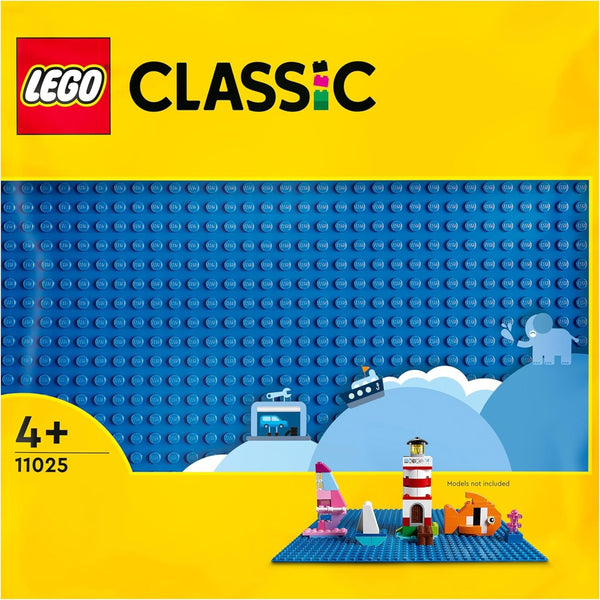 Placă de construcție LEGO 11025 Classic Blue, placă de bază pătrată cu 32X32 știfturi ca seturi de bază, jucărie de construcție pentru copii