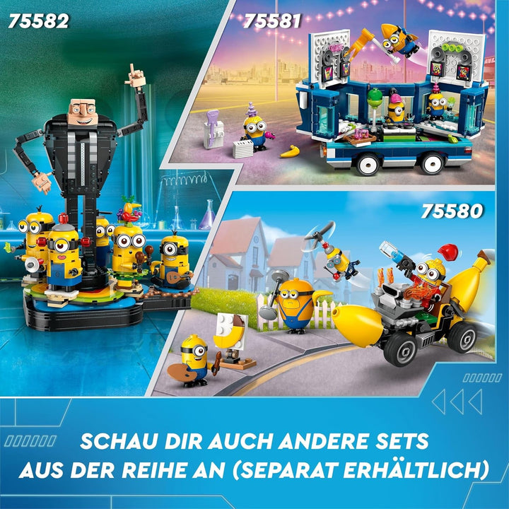 LEGO I - Simply Incorrigible 4 Minioni și autobuzul de petrecere, set de joacă pentru I - Simply Incorrigible 4, jucărie pentru copii, cadou creativ Minioni pentru băieți și fete de la 7 ani 75581