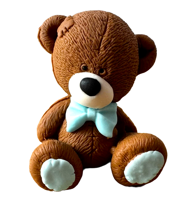 Edible decoration of sugar paste, teddy bear