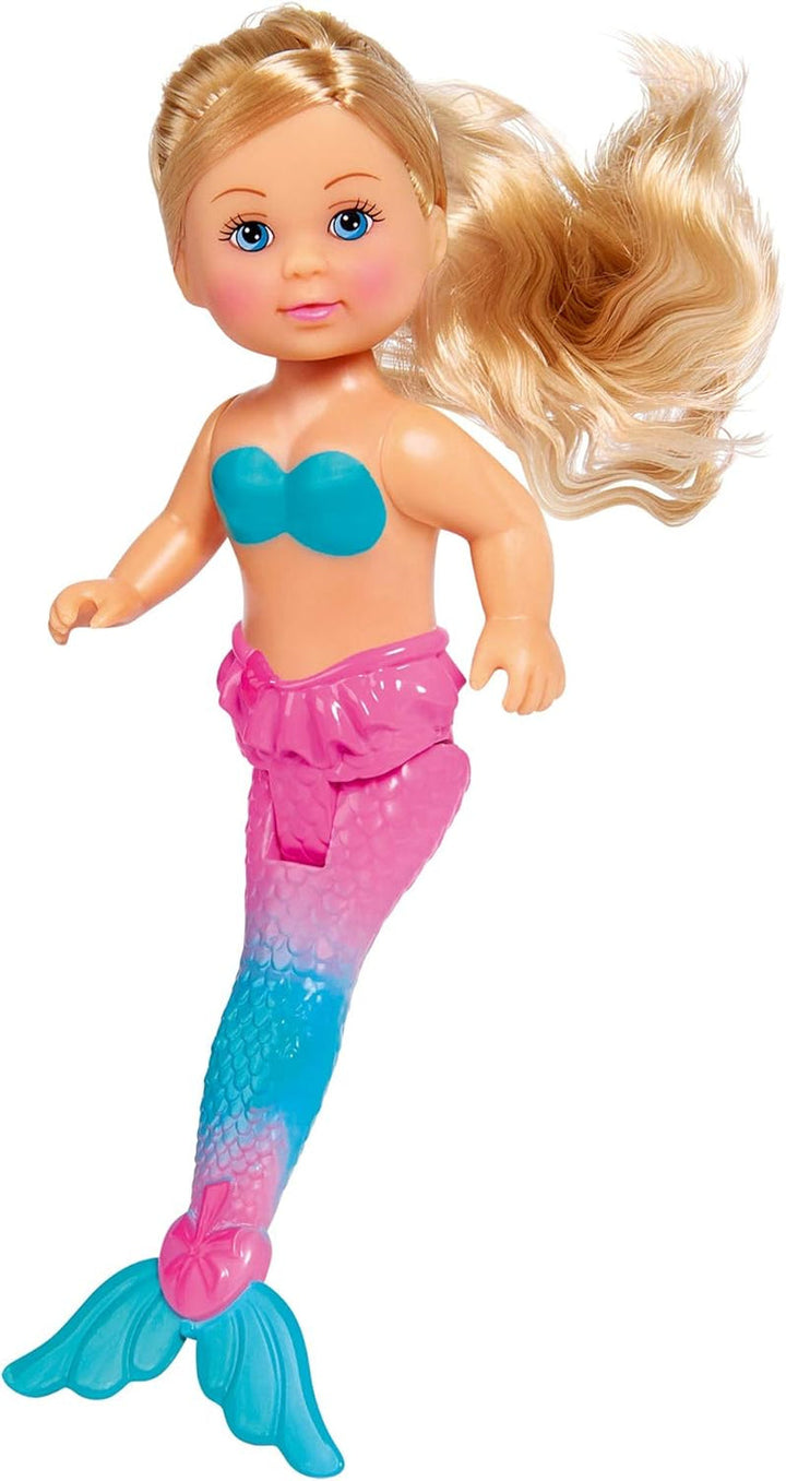 Simba 105733336 - Steffi LOVE Mermaid Friends, păpușă ca o sirenă magică cu sora Evi, figurină cu delfin și multe altele, jucărie pentru copii de la 3 ani în sus