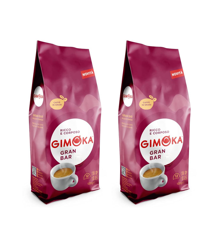 Gimoka – Kaffeebohnen – 1 Kg – Gran Bar Mischung – Intensität 12 – Hergestellt in Italien – 1Kg Packung