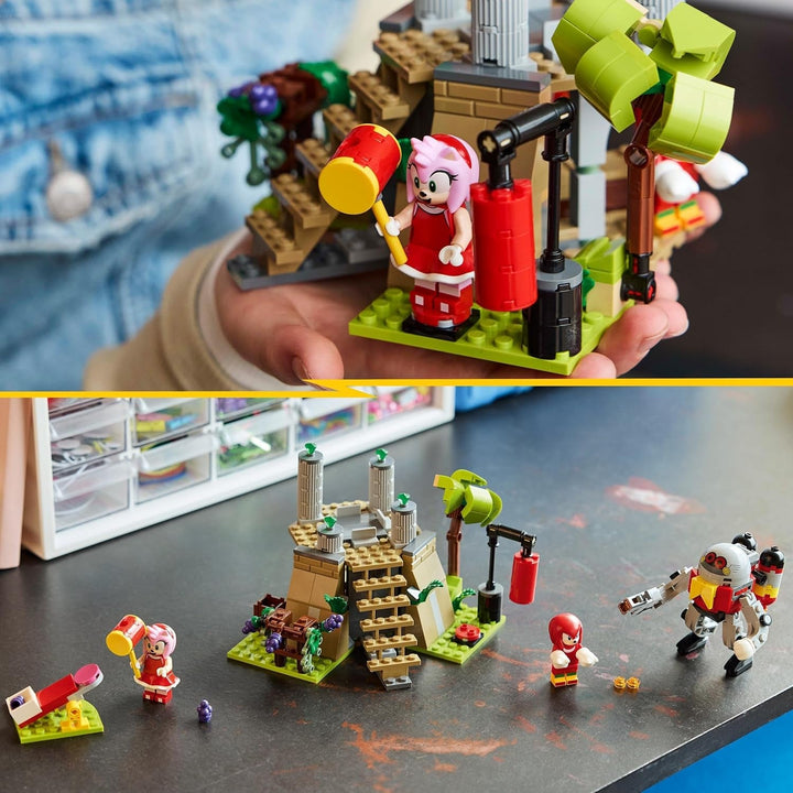 LEGO Sonic the Hedgehog Knuckles And The Shrine Of Master Emerald, jucărie de colecționat, cadou pentru gameri, set de construcție de aventură pentru băieți și fete de la 8 ani 76998
