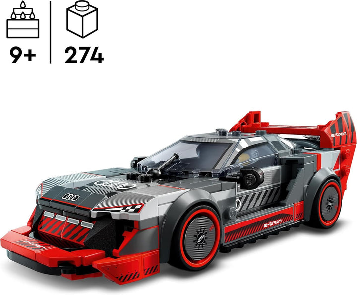 Set de mașini de curse LEGO Speed Champions Audi S1 E-Tron Quattro cu jucării auto pentru a construi, juca și expune, model de mașină pentru copii, cadou pentru băieți și fete de 9 ani 76921