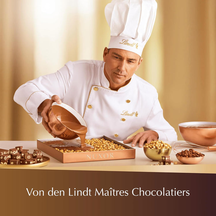 Lindt NUXOR Beutel Mischung, Promotion | 103G Beutel | Cremige Gianduja Schokolade (Weiss, Vollmilch Und Feinherb) Mit Ganzen, Gerösteten Haselnüssen | Pralinen Geschenk | Schokoladengeschenk