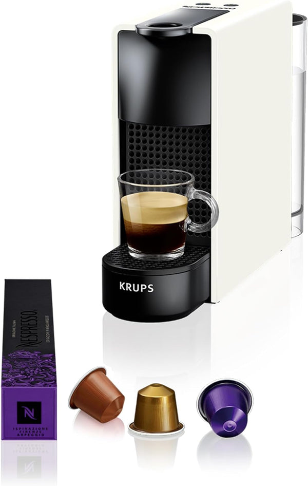 Nespresso Krups XN1101 Essenza Mini mașină de capsule de cafea, 1260W, alb, 0,7 litri