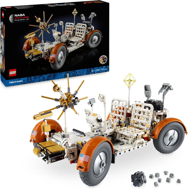 LEGO Technic NASA Apollo Lunar Roving Vehicle (LRV), Model de rover lunar pentru adulți, obiect de colecție spațială pentru pasionații de știință, jucărie de construcție, model de vehicul spațial 42182