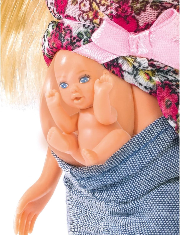 Simba 105734000 - Steffi Love Welcome Baby, Papusa insarcinata, Cu bebelusul in burtica, Accesoriu, Papusa de imbracat, 29Cm, Pentru copii de la 3 ani in sus