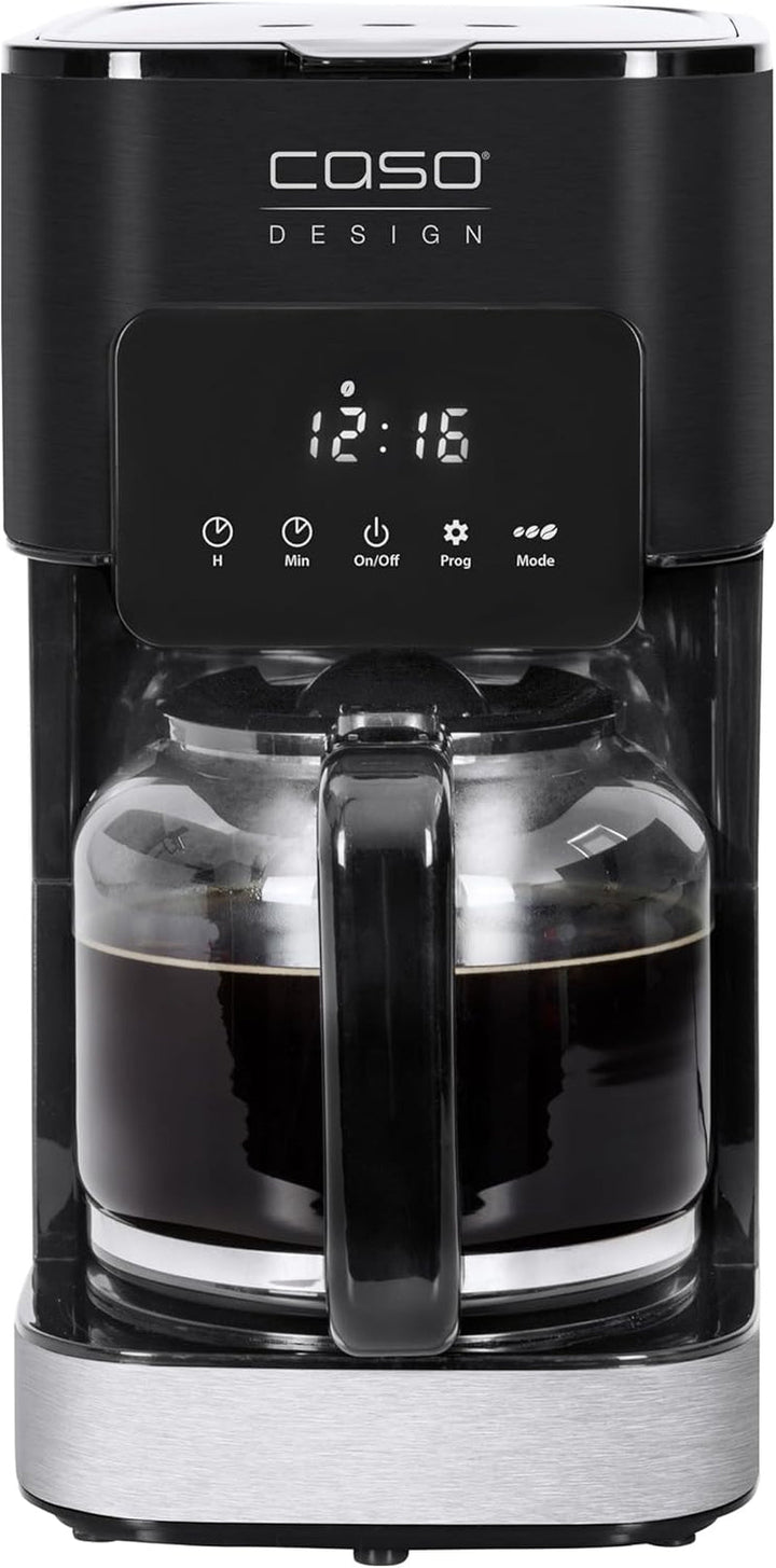 Cafetiera CASO Coffee Taste and Style Cu filtru permanent, 1,5 L, Temperatură optimă de preparare 92-96 °C, Stop picurare, Cap de preparare optimizat, Oțel inoxidabil, 12 cești