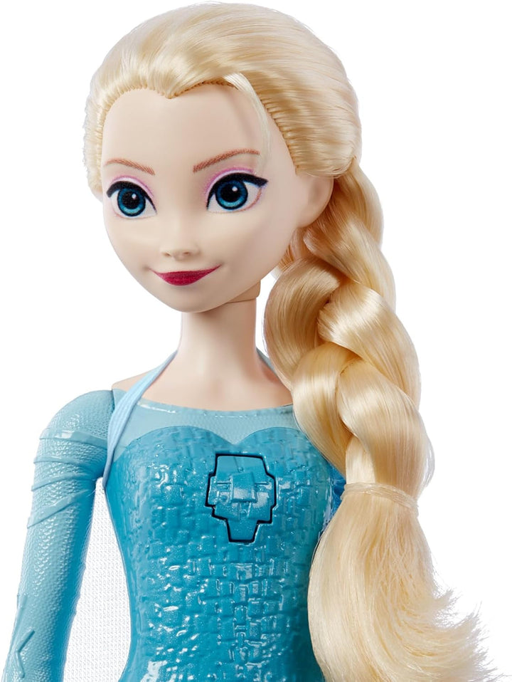 Disney The Ice Queen Elsa Doll, The Ice Queen Doll, păr blond pieptănat, mobilă, pantofi detașabili, cadouri Disney, jucării de la 3 ani, HLW47