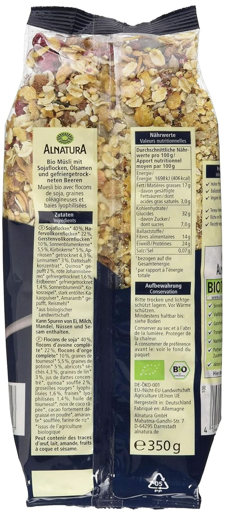 Muesli cu proteine organice, 350 grame