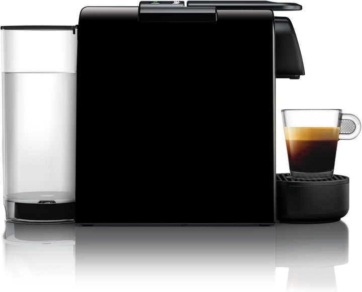 Nespresso De'Longhi Essenza Mini EN 85.B Mașină de cafea cu capsule Set de bun venit cu capsule cu arome diferite 19 Bar presiune pompă, economie de spațiu, 1370W, 0.6Ml, 32.5 X 11 X 20.5 Cm, negru