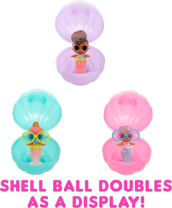 L.O.L. Surpriză! Mermaids Baby Sisters - Cu cozi care își schimbă culoarea, Selecție surpriză, Conține 1 păpușă cu accesorii drăguțe, Colecționează toate cele 8 păpuși, Pentru copii cu vârsta peste 4 ani (pachet de 2)