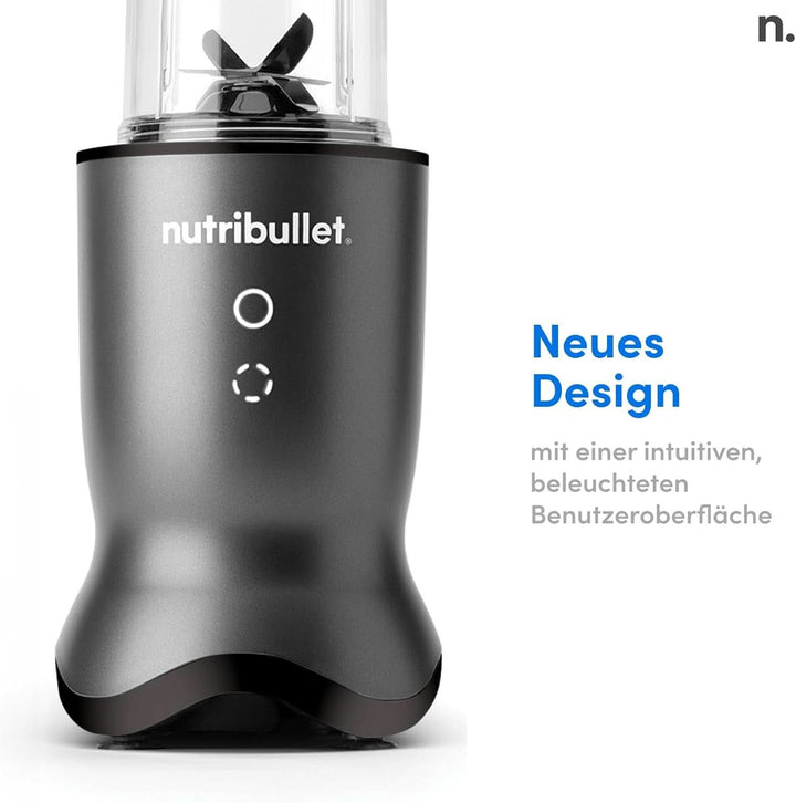 Nutribullet Personal Blender, Der Leistungsstärkste Mixer Für Eine Portion, 1000 Watt Und Leiser Motor, 900 Ml Becher Aus Tritan Renew, Leuchtende Touch Bedienknöpfe, Dunkel Grau