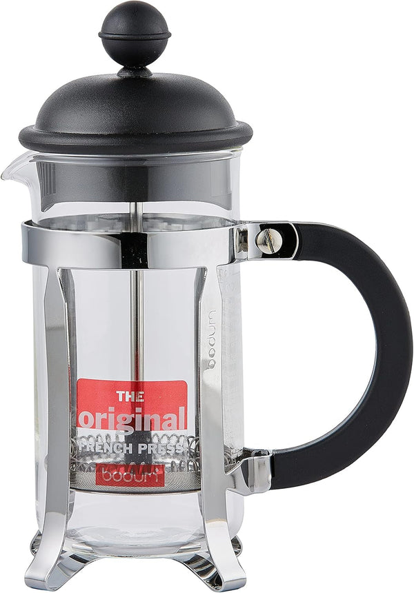 Bodum 1913-01 Cafetieră CAFFETTIERA (sistem French Press, filtru permanent din oțel inoxidabil, 0,35 litri) Negru