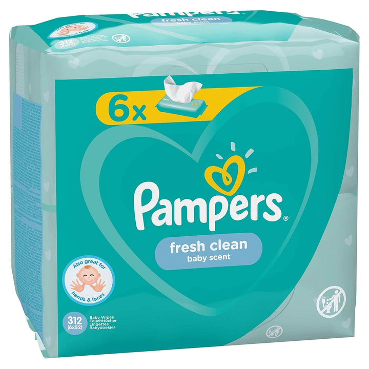 Pampers 81688049 Fresh Clean Baby Feuchttücher, Weiß