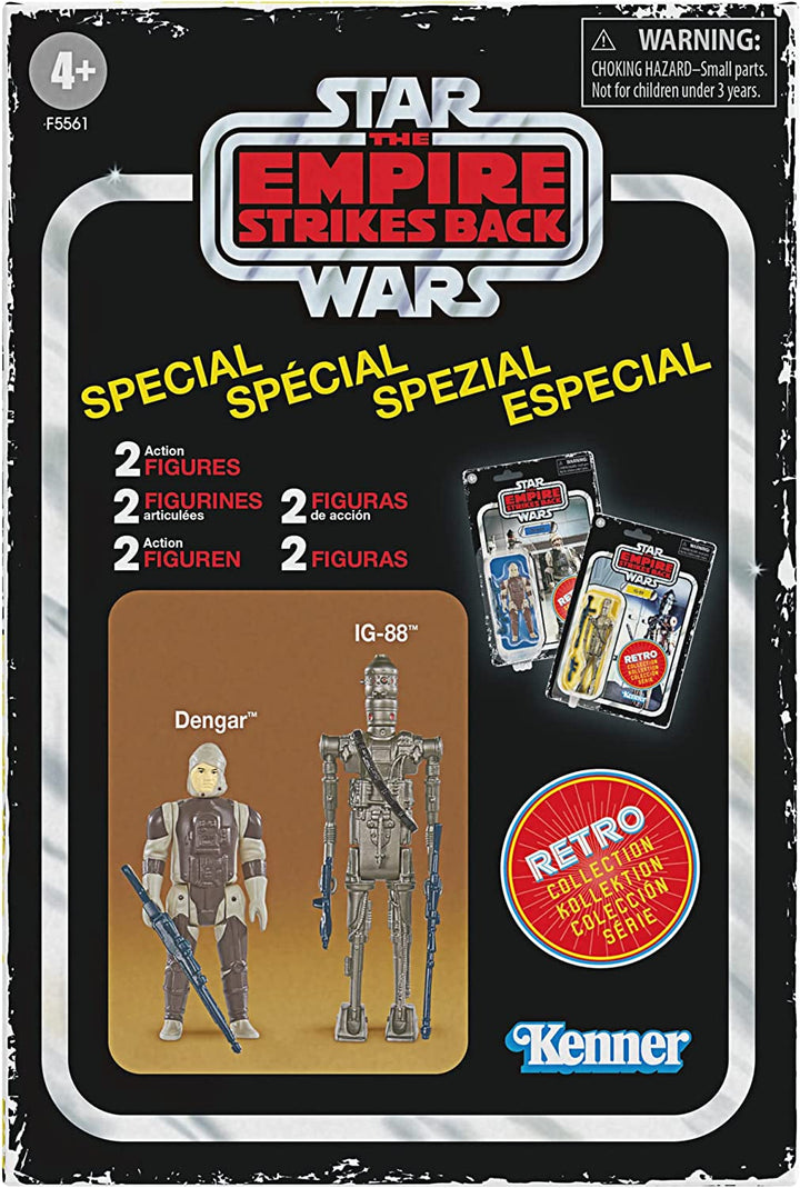 Star Wars Retro Collection Special Bounty Hunter Double Pack Dengar & IG-88, figuri mari de 9,5 cm pentru Star Wars: The Empire Strikes Back
