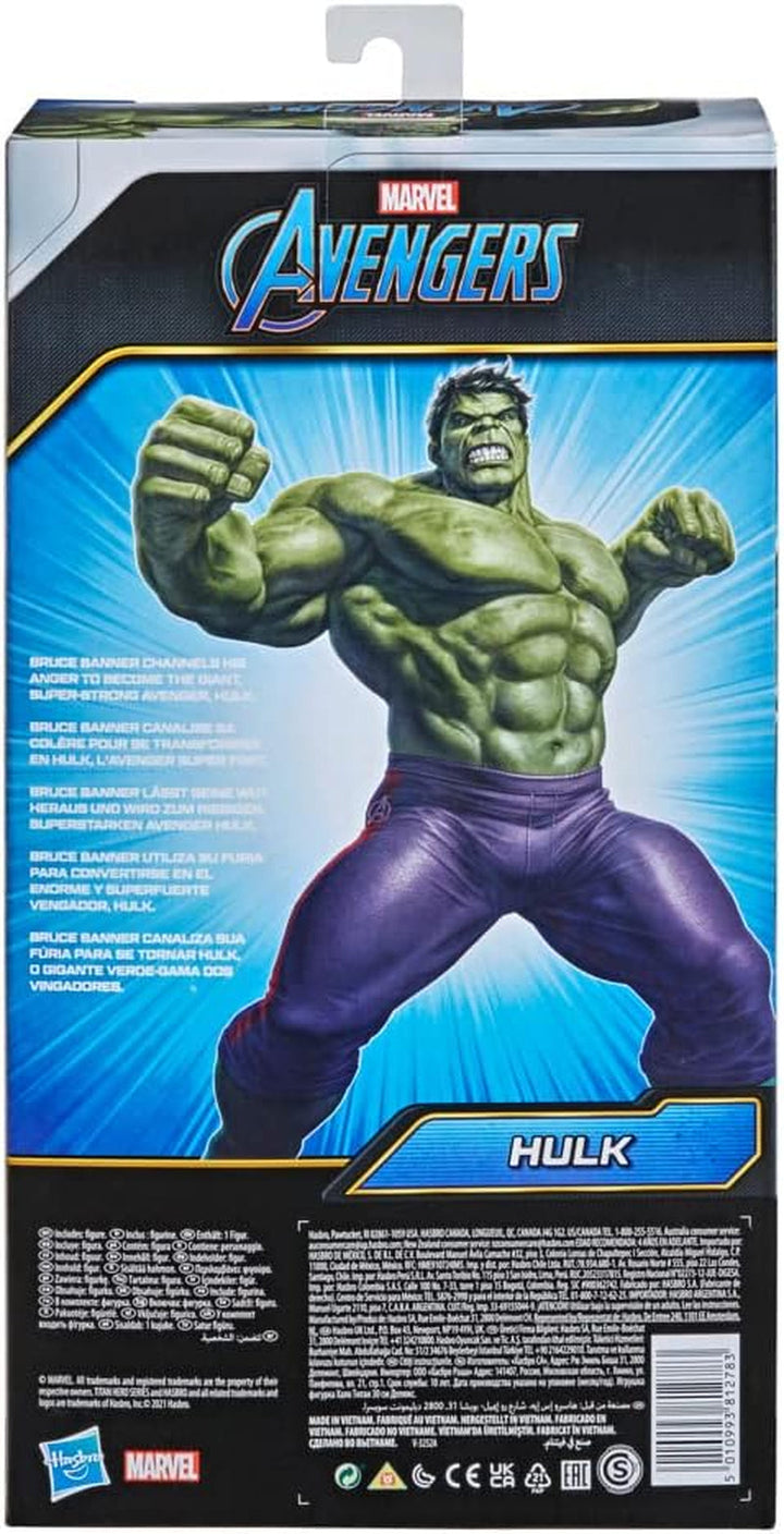 Hasbro E74755L2 Marvel Avengers Titan Hero Series Blast Gear Deluxe Hulk Action Figure, jucărie mare de 30 cm, inspirată din benzile desenate Marvel, pentru copii cu vârsta peste 4 ani