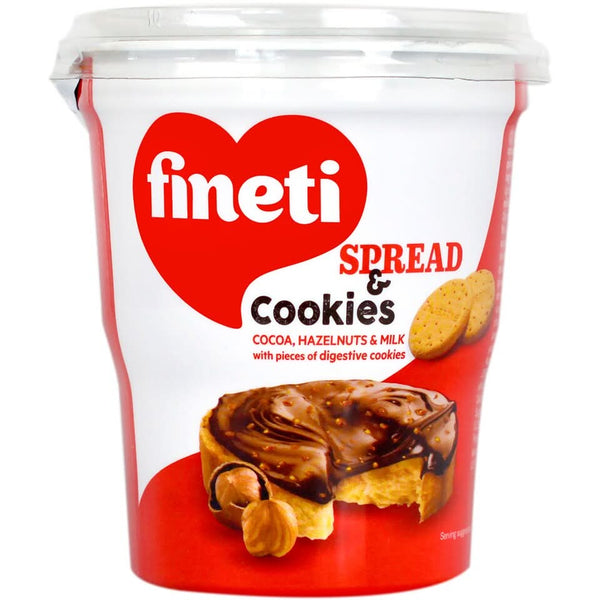 Fineti, spreading cream with cocoa, peanuts and biscuits 370g