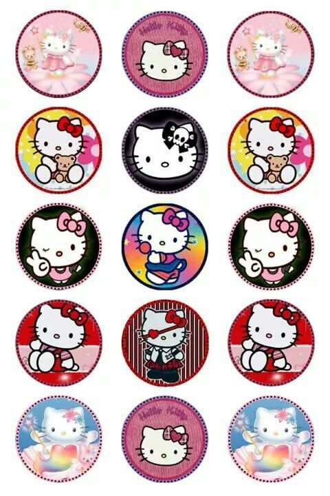 Imagine comestibila, vafa sau icing, format A4, Hello Kitty - Naty Shop 