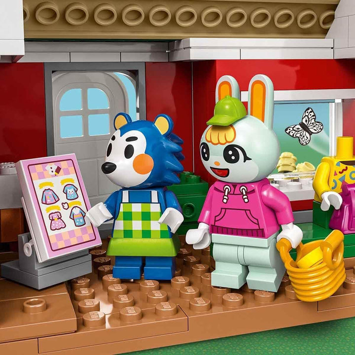 LEGO Animal Crossing Tailoring Sisters, set de construcție creativă pentru jocuri de rol, cadou pentru fete, băieți și fani ai jocurilor video cu vârsta de peste 6 ani, set de joacă de aventură 77055
