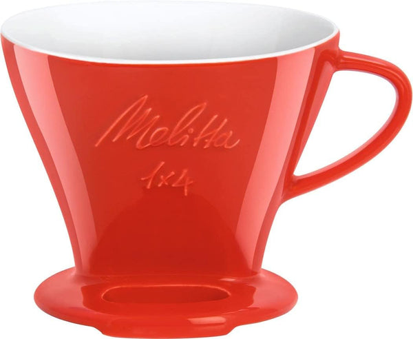 Melitta 219032 Filtru de porțelan Filtru de cafea dimensiune 1X4 roșu