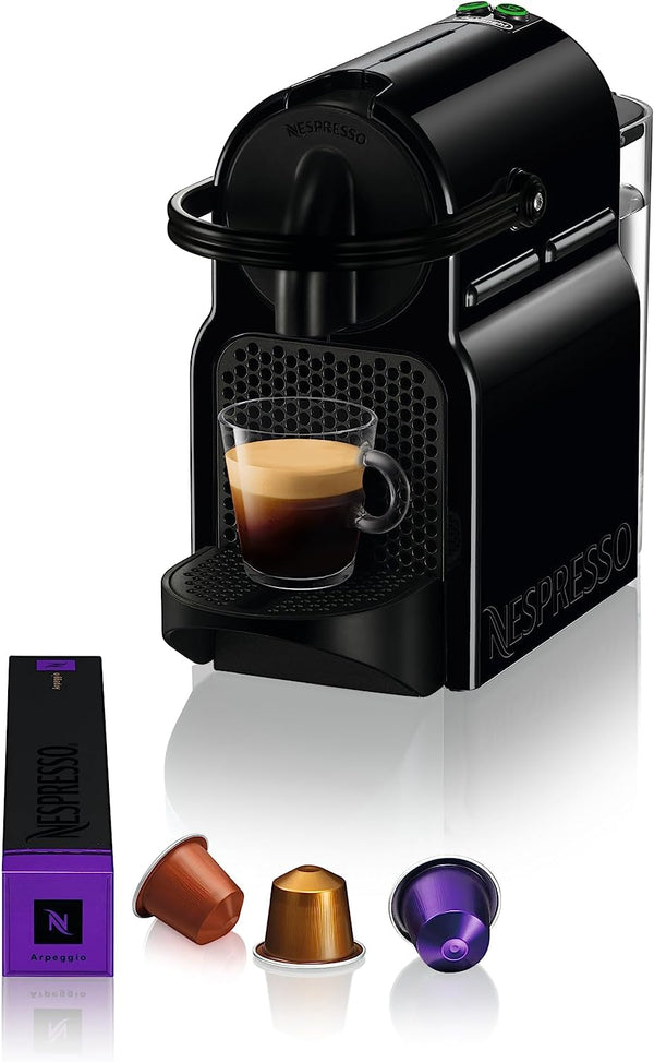 Aparat cu capsule Nespresso De'Longhi EN 80.B Inissia, Pompă de înaltă presiune și funcție de economisire a energiei, Oprire automată 9 minute, Capacitate pentru espresso și lungo, Rezervor de apă 0,7 L, Negru