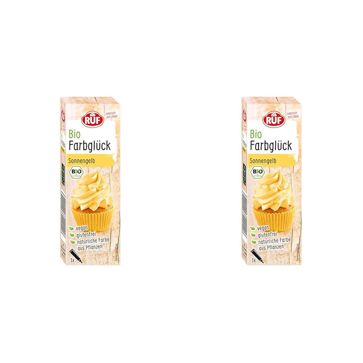 RUF Bio Lebensmittelfarbe Himmel-Blau, Mit Agavendicksaft Zum Einfärben Von Zucker-Glasuren & Für Ausgefallene Torten, Glutenfrei & Vegan, 1 X 25G