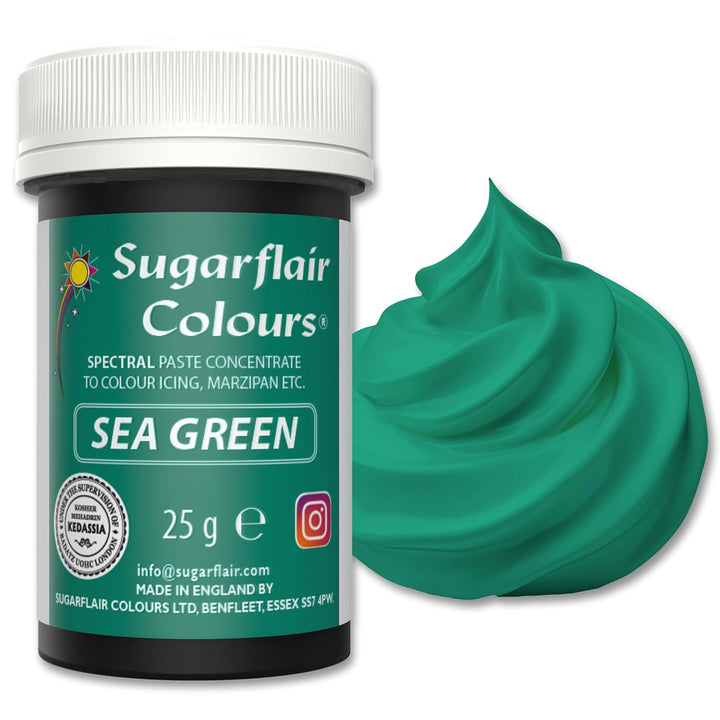 Sugarflair Spectral Eucalyptus Lebensmittelfarbe Paste, Hochkonzentrierte Lebensmittelfarbe Für Buttercreme, Zuckerpaste, Royal Icing, Kuchenmischungen Und Mehr! Lebensmittelfarbstoff - 25G