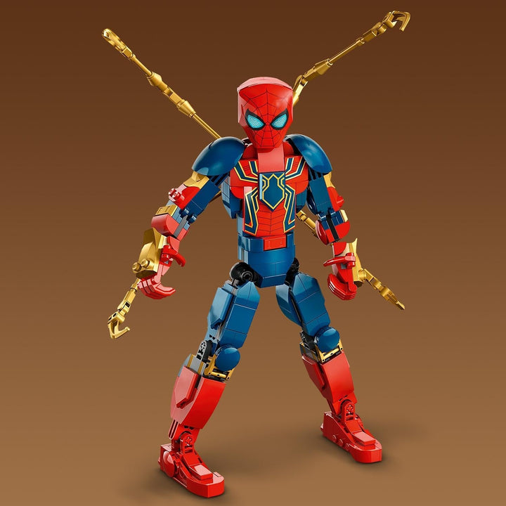 Figurină de construcție LEGO Marvel Iron Spider-Man, jucărie de acțiune cu supereroi pentru copii cu vârsta peste 8 ani, băieți și fete, set cu armură, model construibil, idee de cadou Avengers pentru fanii filmelor Marvel 76298