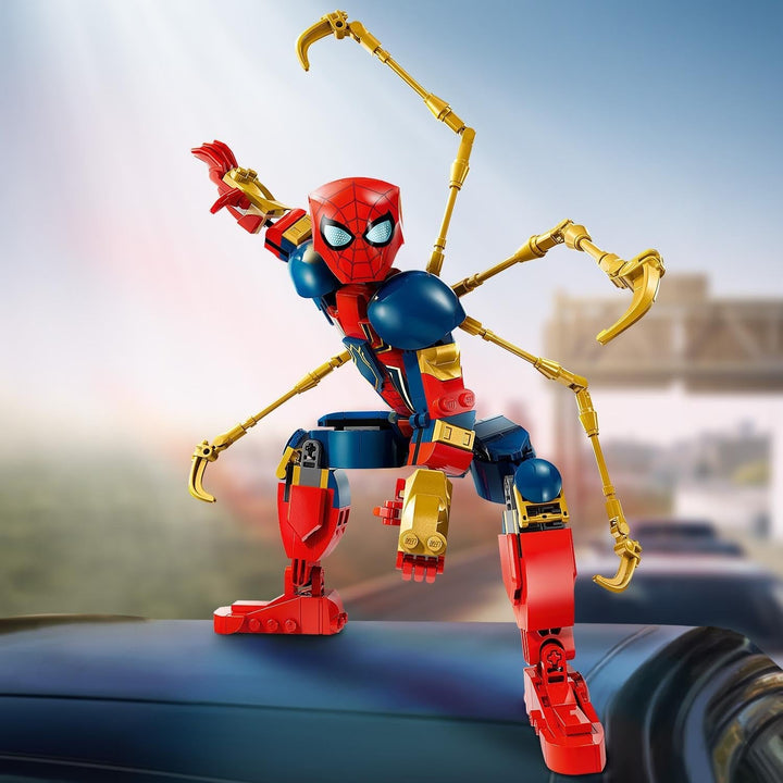 Figurină de construcție LEGO Marvel Iron Spider-Man, jucărie de acțiune cu supereroi pentru copii cu vârsta peste 8 ani, băieți și fete, set cu armură, model construibil, idee de cadou Avengers pentru fanii filmelor Marvel 76298