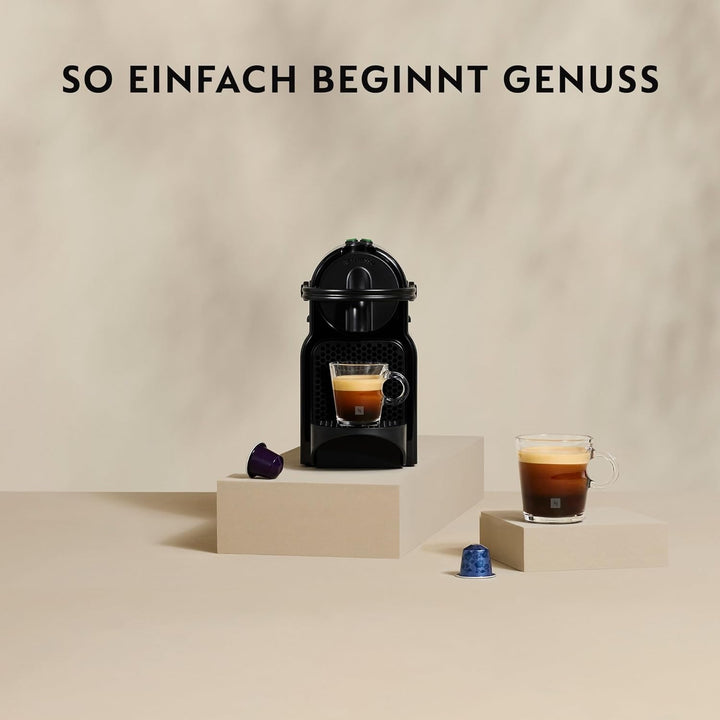 Aparat cu capsule Nespresso De'Longhi EN 80.B Inissia, Pompă de înaltă presiune și funcție de economisire a energiei, Oprire automată 9 minute, Capacitate pentru espresso și lungo, Rezervor de apă 0,7 L, Negru