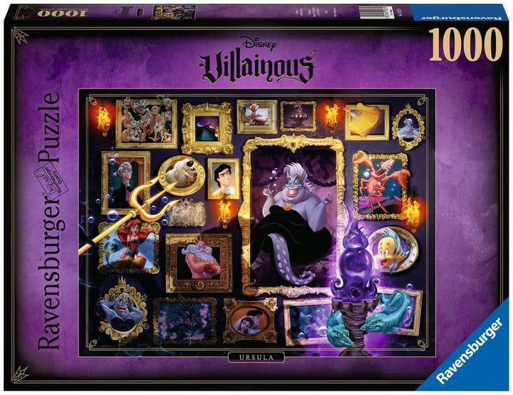 Ravensburger Puzzle 1000 piese 12000039 - Disney Villainous Ursula - Personajele populare din Ariel ca un puzzle pentru adulți și copii cu vârsta de 14 ani și peste