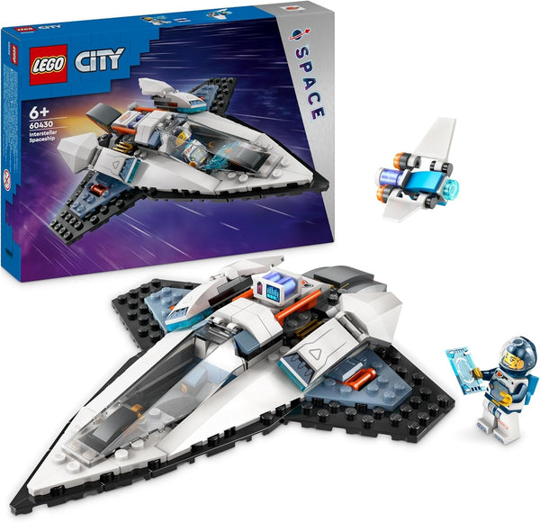Nava spațială LEGO City, jucărie spațială cu navetă spațială pentru copii de construit, băieți și fete de la 6 ani, set cu figurină astronaut 60430