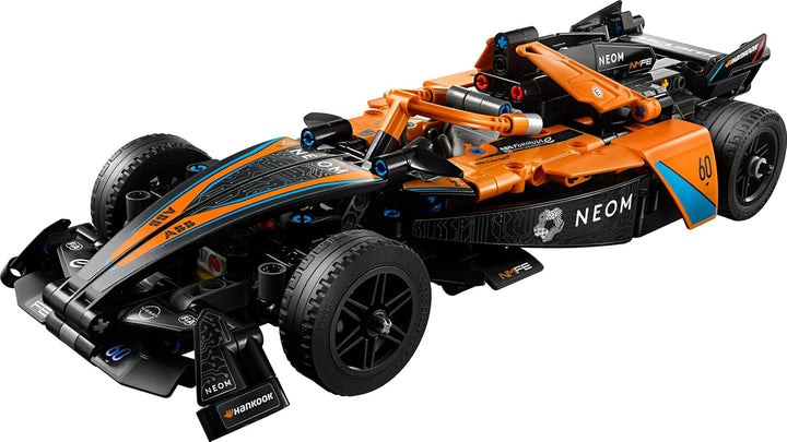 Mașină de curse LEGO Technic NEOM Mclaren Formula E, jucărie cu mașină de curse pentru copii de la 9 ani, băieți și fete, kit de mașină model, decor pentru camera copiilor, idee de cadou pentru ziua de naștere 42169
