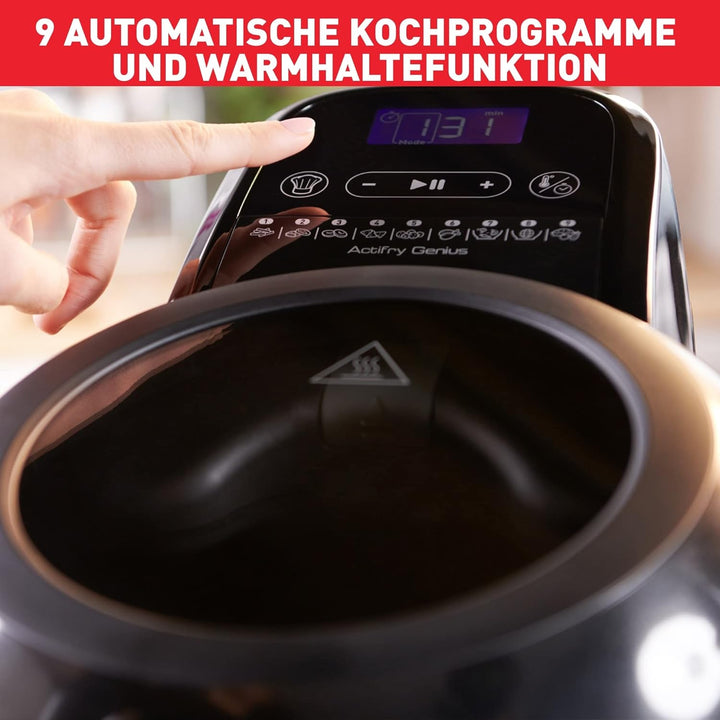 Tefal FZ7738 Actifry Genius+ Heißluftfritteuse | Airfryer Mit Rührarm, Kein Schütteln | 1500 W | 1,2 Kg Für 6 Personen | 9 Automatische Kochmenüs | ‎Energiesparend | Gesunde Friteuse Ohne Öl | Schwarz