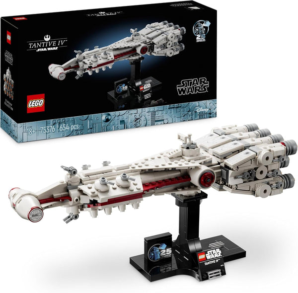 LEGO Star Wars: Tantive IV, model de navă stelară din Star Wars: O nouă speranță de construit și colecționat pentru adulți, Starfighter legendar, cadou minunat pentru fani 75376