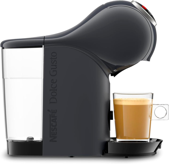 NESCAFÉ Dolce Gusto Genio S plus by KRUPS, mașină de cafea cu capsule, Espresso Boost, selecție de temperatură, băuturi calde și reci, presiune pompă 15 bar, rezervor de apă 0.8L, 1500 wați, Cosmic Grey, KP340B