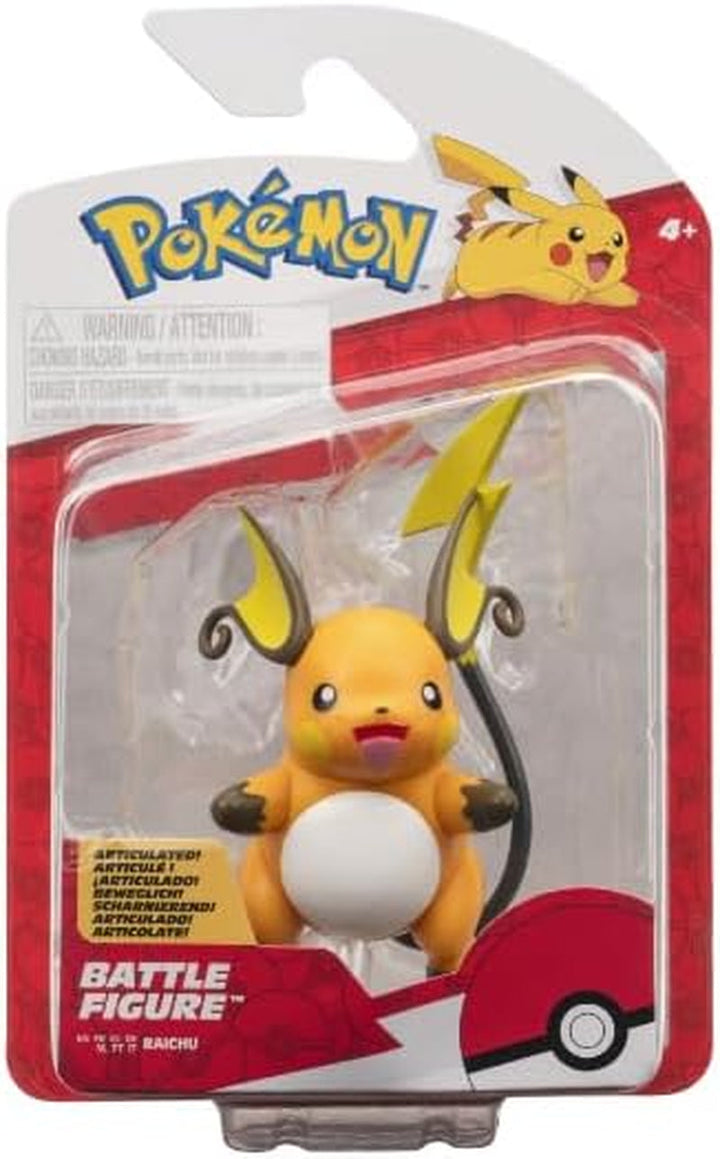 Pokémon Battle Figure Pack - 5Cm Figure Raichu Yellow/Orange - Pokemon Playset oficial pentru copii 4+ ani