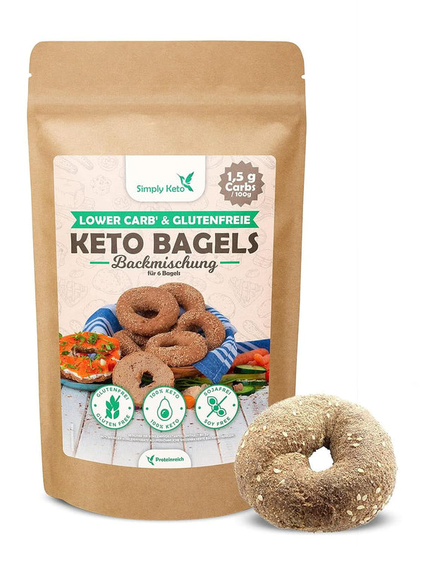 Simply Keto Lower Carb* Bagel Baking Mix pentru Lower Carb* și dieta ketogenică - fără lactoză și gluten - 335 grame