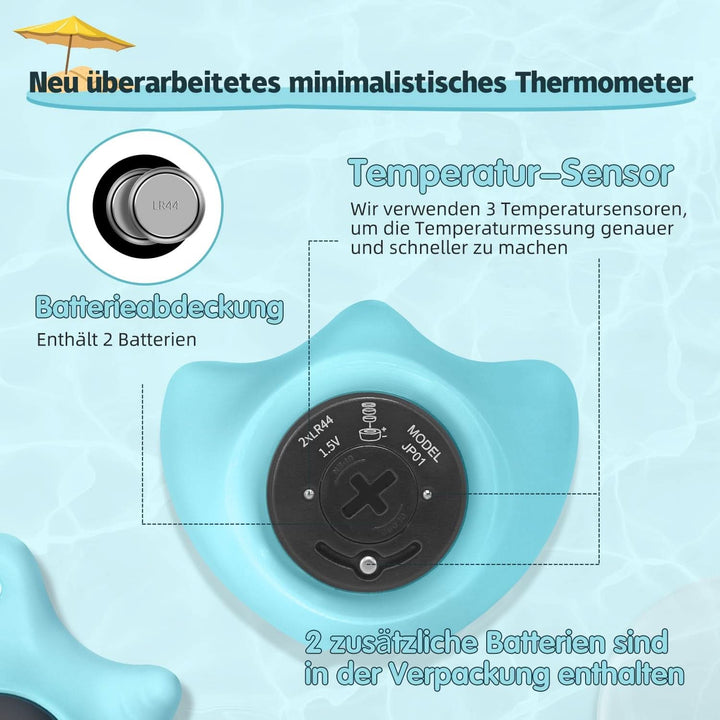 Babyelf Baby Badethermometer Sicherheit, Digital Water Thermometer Kindersicheres Bade-Thermometer Für Kinder Babybad Kleinkinder Schwebende Zeit Spielzeug