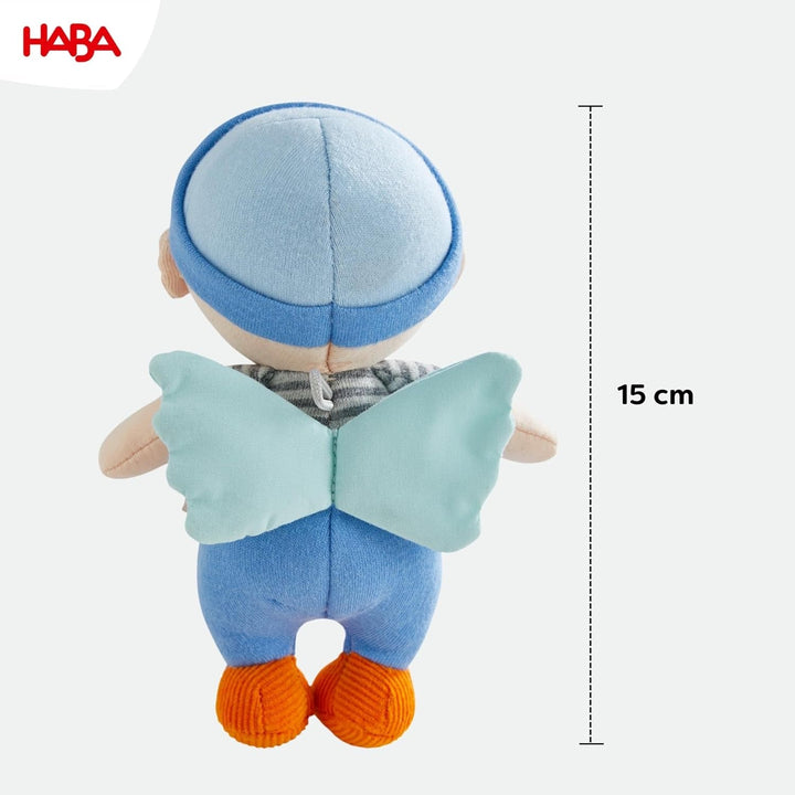 HABA Guardian Angel Mats - Păpușă textilă de pluș (15 cm), cadou de bun venit ideal pentru bebeluși și copii mici - lavabilă la 30°C - 2011869001