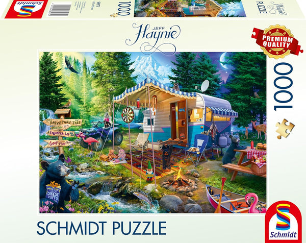 Schmidt Spiele 58575 Jeff Haynie, Cu caravana în munți, puzzle jigsaw 1000 piese