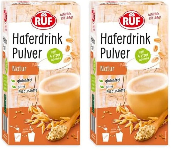 RUF Oat Drink Powder Natural, Pulbere de ovăz de băut, pentru cafea, smoothie-uri, prăjituri sau în terci, Fără gluten, 400 grame