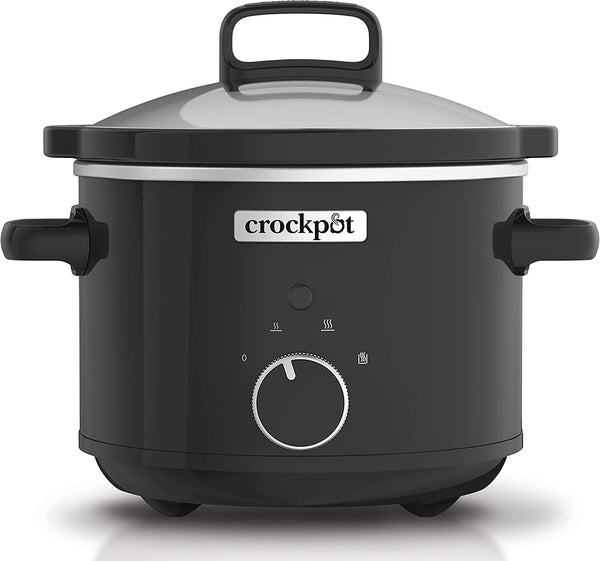 Crockpot Schongarer | Entnehmbare, Leicht Zu Reinigende Keramikschale | 2,4 Liter (1–2 Personen) | Schwarz [CSC046X]