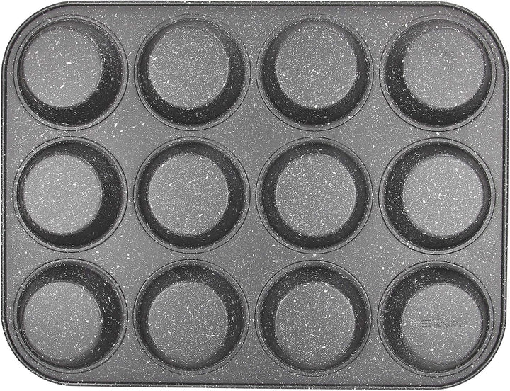 Pure Roq Muffinform Für 12 Muffins, Aluminium, Schwarz