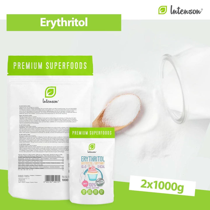 Eritritol - Alternativă naturală de zahăr, 2 Kg