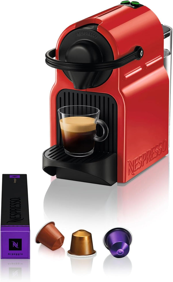 Aparat cu capsule Nespresso Inissia XN1005 de la Krups, Foarte rapid de utilizat, Oprire automată, Roșu cireș